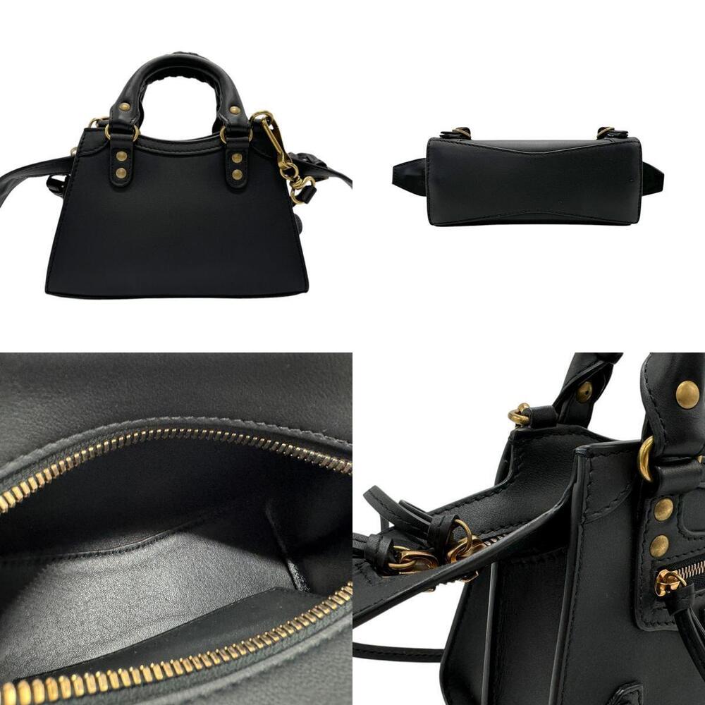 Balenciaga Neo Classic City Leather Shoulder Bag Black Gold - Picture 3 of 4